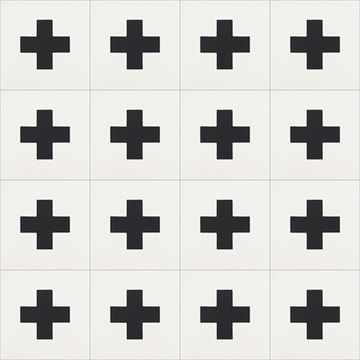 Croix Black 01 Cement Tile by Original Mission Tile - view 7