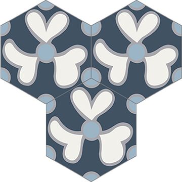 Hex Elba Cement Tile by Original Mission Tile - view 6