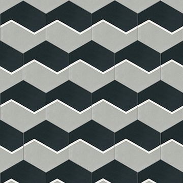 Hex Estela Cement Tile by Original Mission Tile - view 5