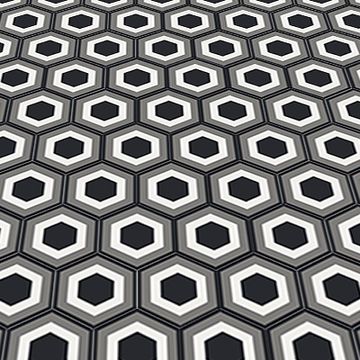 Hex Frame Ii Cement Tile by Original Mission Tile - view 3