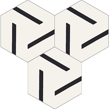 Hex Lia Cement Tile by Original Mission Tile - view 6