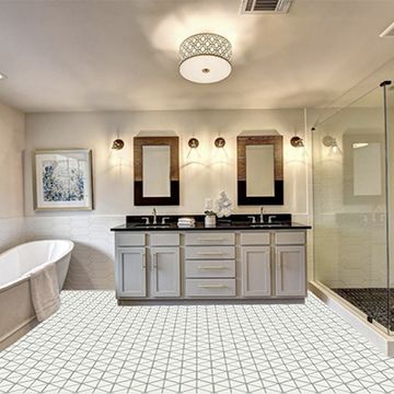 Hex Triangles Cement Tile by Original Mission Tile - view 2