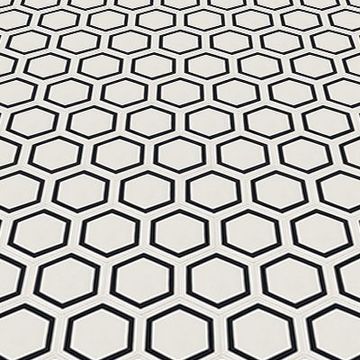 Hex Frame White 04 Cement Tile by Original Mission Tile - view 3