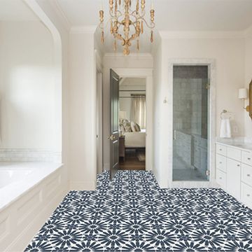 Rabat Navy 01 Cement Tile by Original Mission Tile - view 2