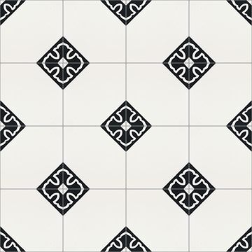 Colonial Doble Black 02 Cement Tile by Original Mission Tile - view 5
