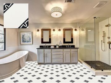 Colonial Doble Black 02 Cement Tile by Original Mission Tile - view 2