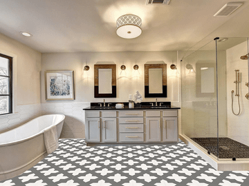 Alhambra Charcoal Cement Tile by Original Mission Tile - view 2