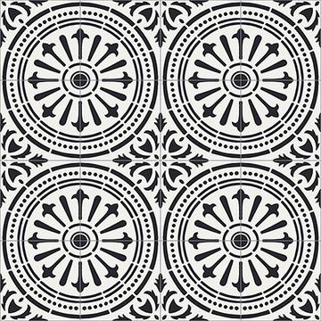 Riviera Black 02 Cement Tile by Original Mission Tile - view 5
