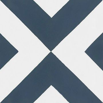 Checkered Navy 02 Cement Tile by Original Mission Tile - view 6