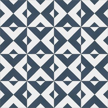 Checkered Navy 02 Cement Tile by Original Mission Tile - view 5