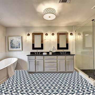 Checkered Navy 02 Cement Tile by Original Mission Tile - view 2