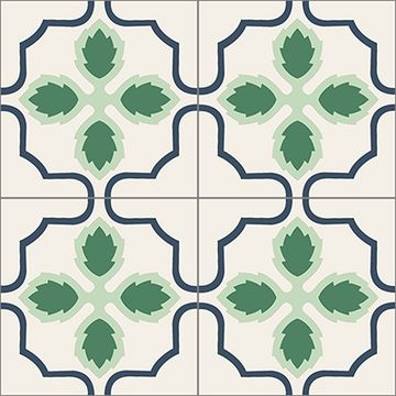 Antique Flower Cement Tile by Original Mission Tile - view 4