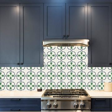 Antique Flower Cement Tile by Original Mission Tile - view 3