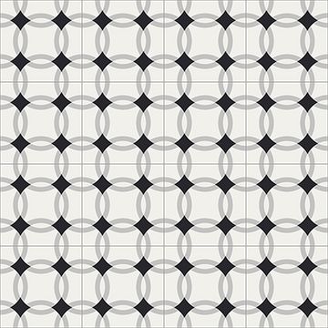 Anillos Black 05 Cement Tile by Original Mission Tile - view 5