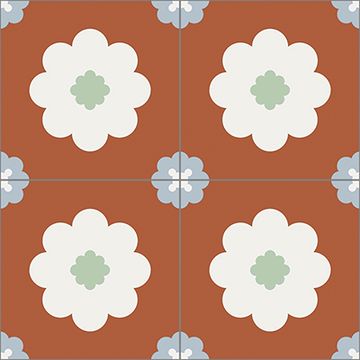 Daisy Cement Tile by Original Mission Tile - view 5