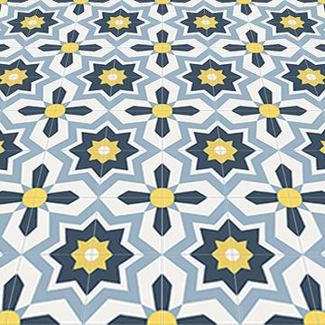 Terranea Blue 02 Cement Tile by Original Mission Tile - view 3