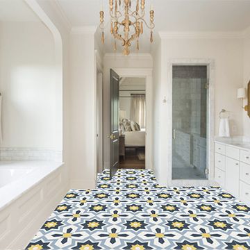 Terranea Blue 02 Cement Tile by Original Mission Tile - view 2