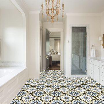 Toledo Sky Blue 02 Cement Tile by Original Mission Tile - view 2