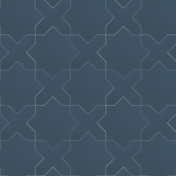 Star And Cross S-108 Navy 6×6 Cement Tile by Original Mission Tile - view 2