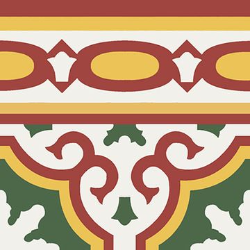 Bocassio Border Cement Tile by Original Mission Tile - view 3