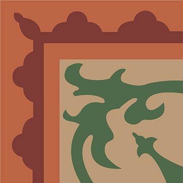 Mcnay Border Cement Tile by Original Mission Tile - view 2