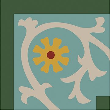 Victoria Border Cement Tile by Original Mission Tile - view 2