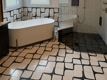 Cubic Black 01 Cement Tile by Original Mission Tile - view 2