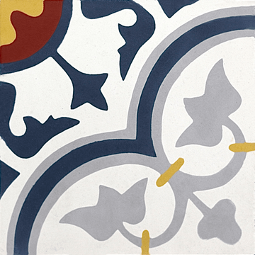 Roseton Rouge 11 Cement Tile by Original Mission Tile - view 6