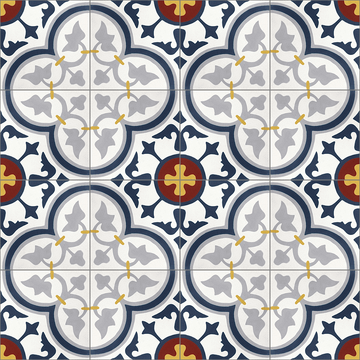 Roseton Rouge 11 Cement Tile by Original Mission Tile - view 5