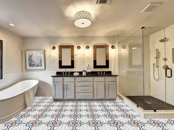 Roseton Rouge 11 Cement Tile by Original Mission Tile - view 2
