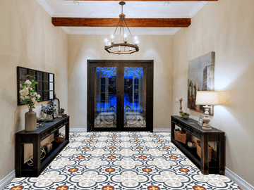 Roseton Rouge 11 Cement Tile by Original Mission Tile - view 3