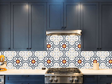Roseton Rouge 11 Cement Tile by Original Mission Tile - view 4