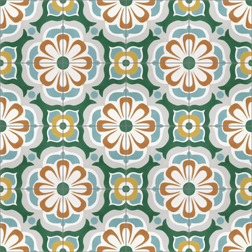 Renata Vert 01 Cement Tile by Original Mission Tile - view 6