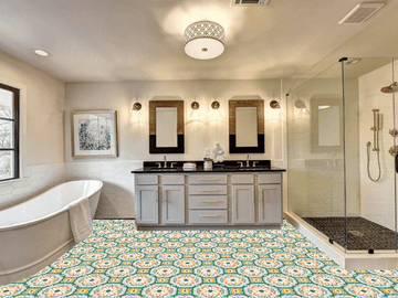 Renata Vert 01 Cement Tile by Original Mission Tile - view 2