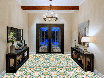 Renata Vert 01 Cement Tile by Original Mission Tile - view 4