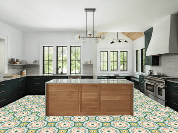 Renata Vert 01 Cement Tile by Original Mission Tile - view 3