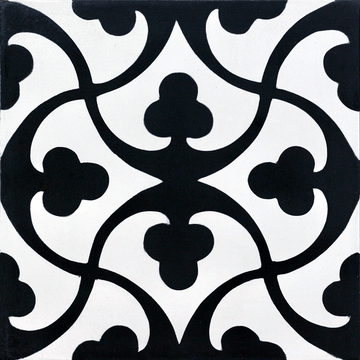 Trebol Ii Black 01 Cement Tile by Original Mission Tile - view 6