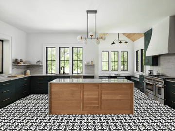 Trebol Ii Black 01 Cement Tile by Original Mission Tile - view 3