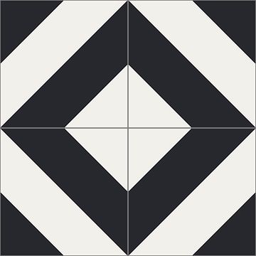 Diagonales Ac Ii Black 01 Cement Tile by Original Mission Tile - view 6
