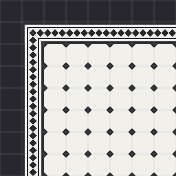 Ritz Border Black 01 Cement Tile by Original Mission Tile - view 2