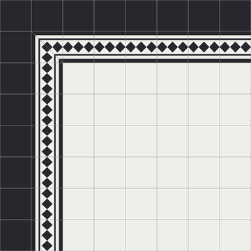 Ritz Border Black 01 Cement Tile by Original Mission Tile - view 3