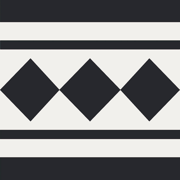 Ritz Border Black 01 Cement Tile by Original Mission Tile - view 4