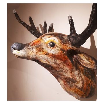 DEER TROPHY sculpture by ICI ET LÀ - view 2