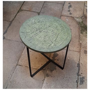 EMPREINTES R circular side table by ICI ET LÀ - view 3