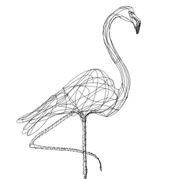 PINK FLAMINGO sculpture by ICI ET LÀ - view 2