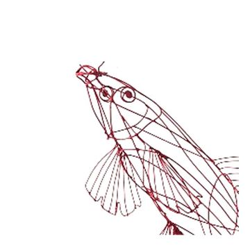 RED CARP FISH sculpture by ICI ET LÀ - view 3