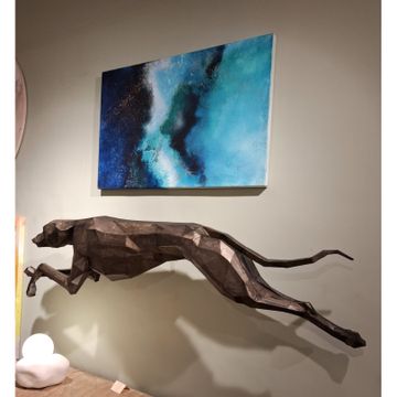 STEEL GREYHOUND sculpture by ICI ET LÀ - view 4
