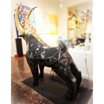 STEEL IBEX sculpture by ICI ET LÀ - view 2