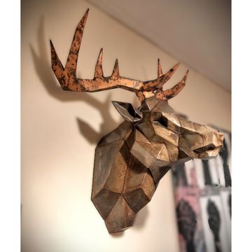STEEL DEER trophy-sculpture by ICI ET LÀ - view 2
