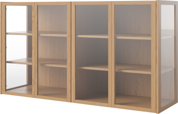 Cana glass highboard - 4 doors - wall mounted by Bolia - view 2